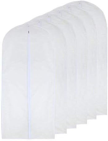 Garment Bags for Hanging Clothes 24'' x 48'' Long Suit Dust Hanging Garment Bag White Breathable ... | Amazon (US)
