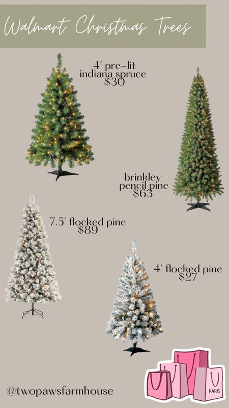 Christmas Trees from Walmart all for less than $90! The small 4’ flocked peeling trees are my favorite and I own way too many of them. They are perfect for decorating your home for the Christmas season! 

#LTKSeasonal #LTKHoliday #LTKhome
