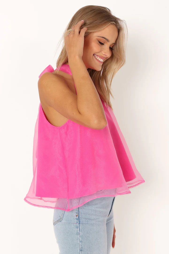 Ishara High Neck Top - Pink | Petal & Pup (US)