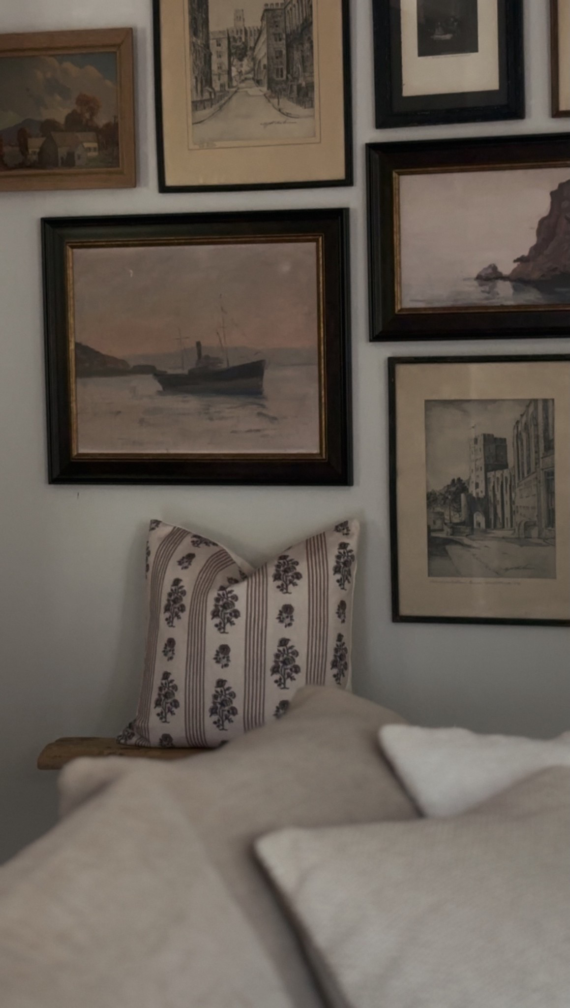 A moment for this pillow 🤎 

antique inspired pillow, timeless decor, neutral decor, layered home, classic interiors, cozy living room, vintage look, LTK home, pillow styling

#LTKHome