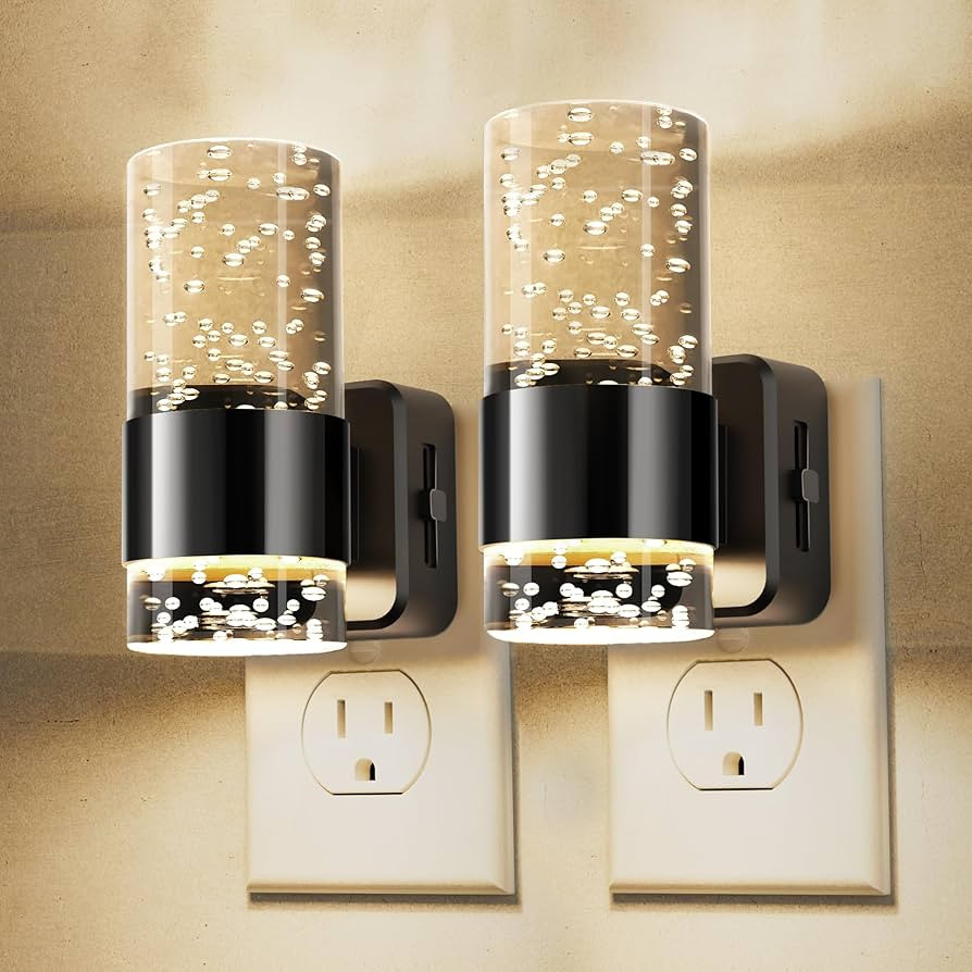 L LOHAS LED Night Light,Dimmable Night Lights Plug into Wall, 2 Pack Acrylic Nightlights with 0-1... | Amazon (US)