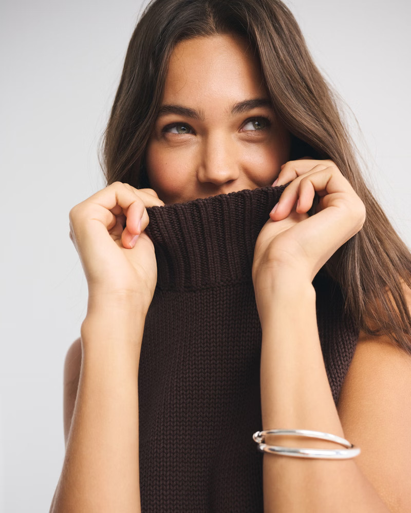 Mockneck Sweater Shell Top | Abercrombie & Fitch (US)