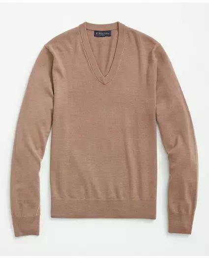 Fine Merino Wool V-Neck Sweater | Brooks Brothers