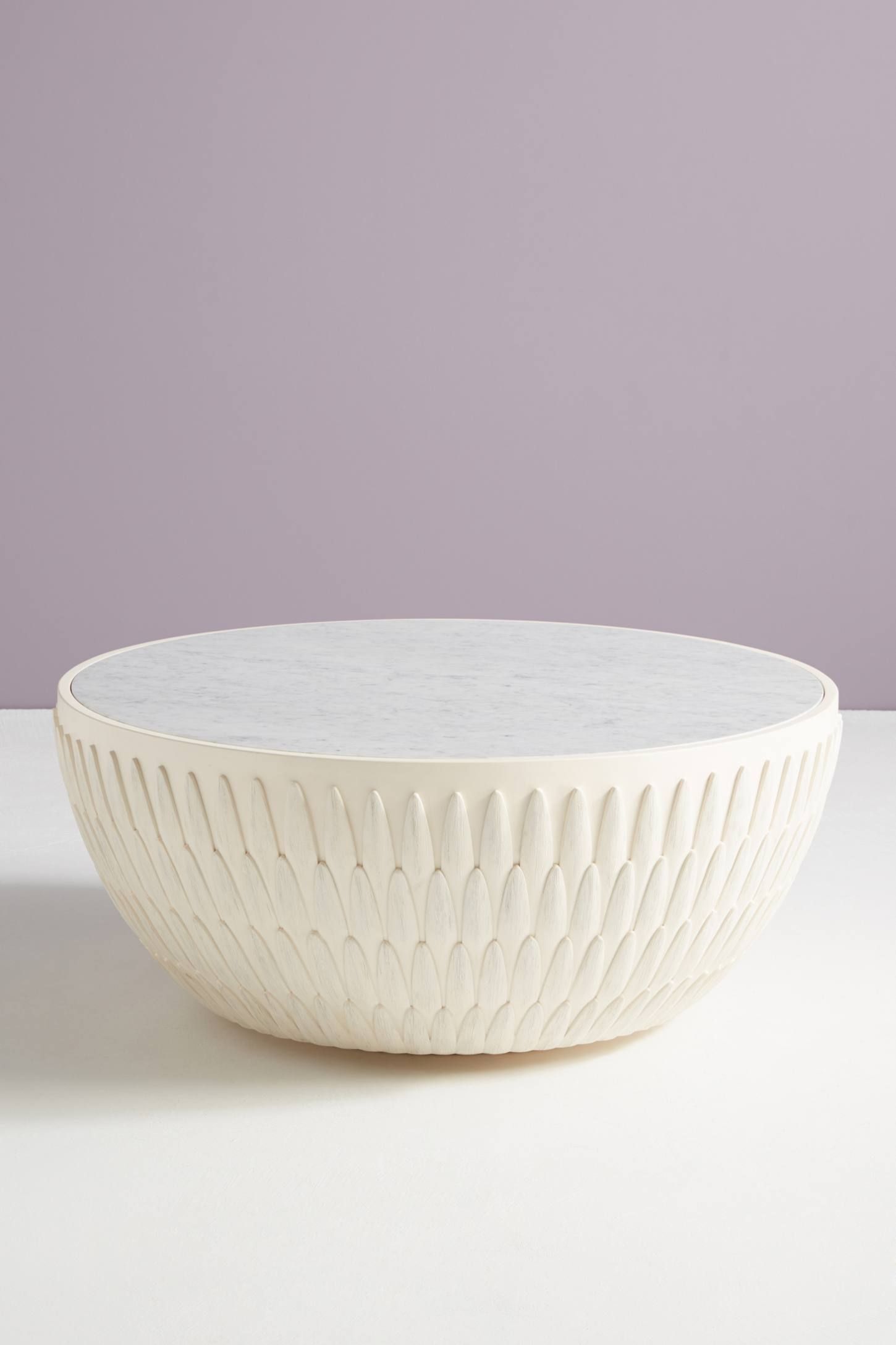 Feather Collection Drum Coffee Table | Anthropologie (US)