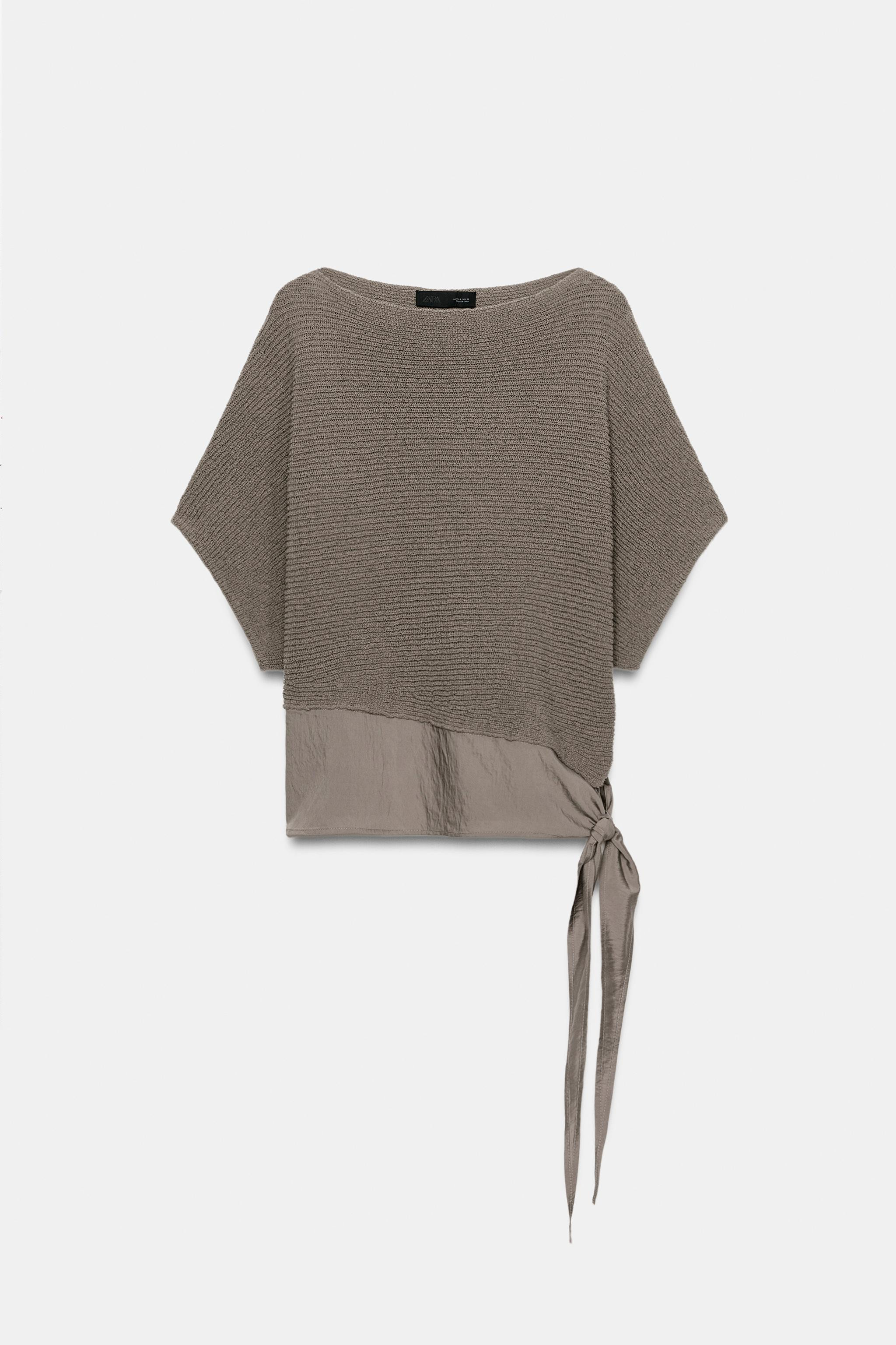 CONTRAST KNOT KNIT TOP | Zara UK