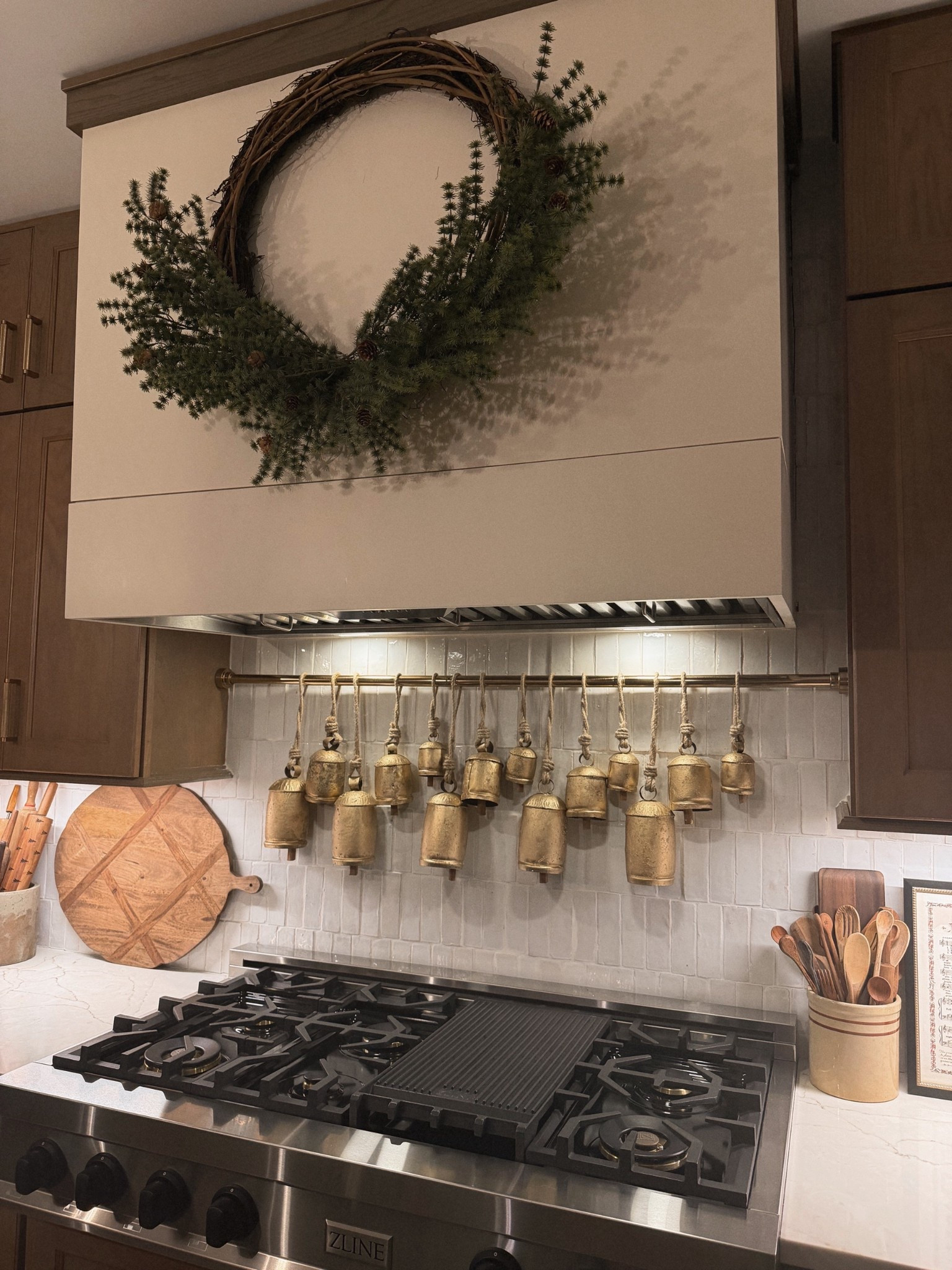 One of my favorites for the holiday season🔔🎄✨ & so easy!!! I’m using a tension shower rod here instead of the rod it came w/ so I don’t need to drill holes, & then added the bells! 🤌🏼 tis the season! 

Home decor / holidays / cozy kitchen / jingle bells / stovetop decor / amazon holiday / Holley Gabrielle 

#LTKStyleTip #LTKHome #LTKHoliday