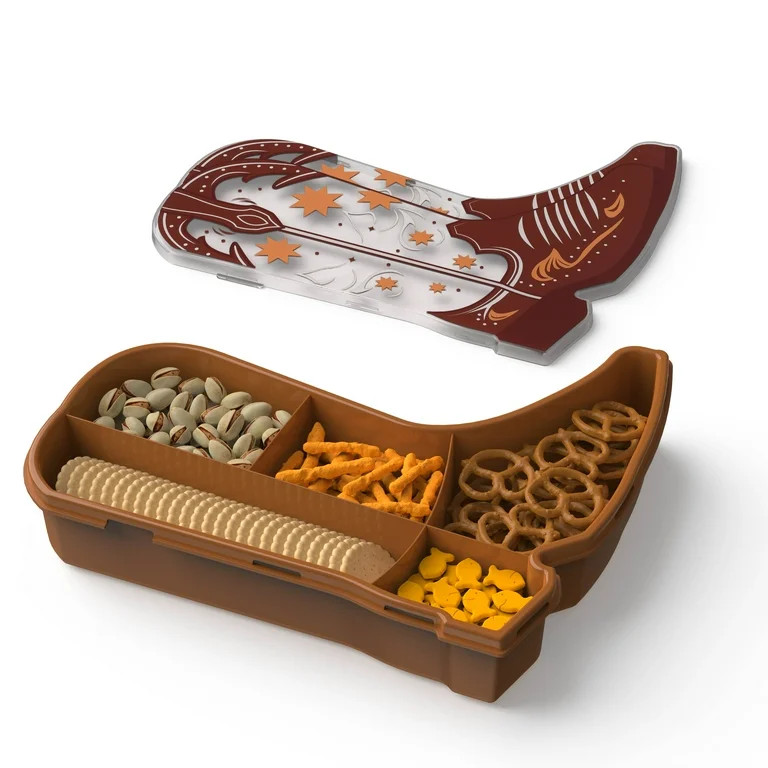 Cook With Color 5-Compartment Snack Box, Texas Cowboy Boot | Walmart (US)