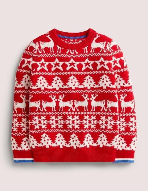 Chunky Knit Fishermans Sweater - Rockabilly Red | Boden (US)