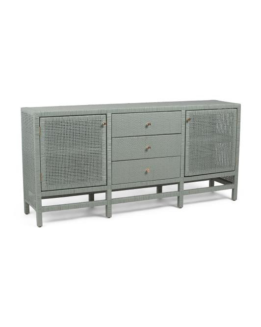72x34 Rattan Sideboard | TJ Maxx