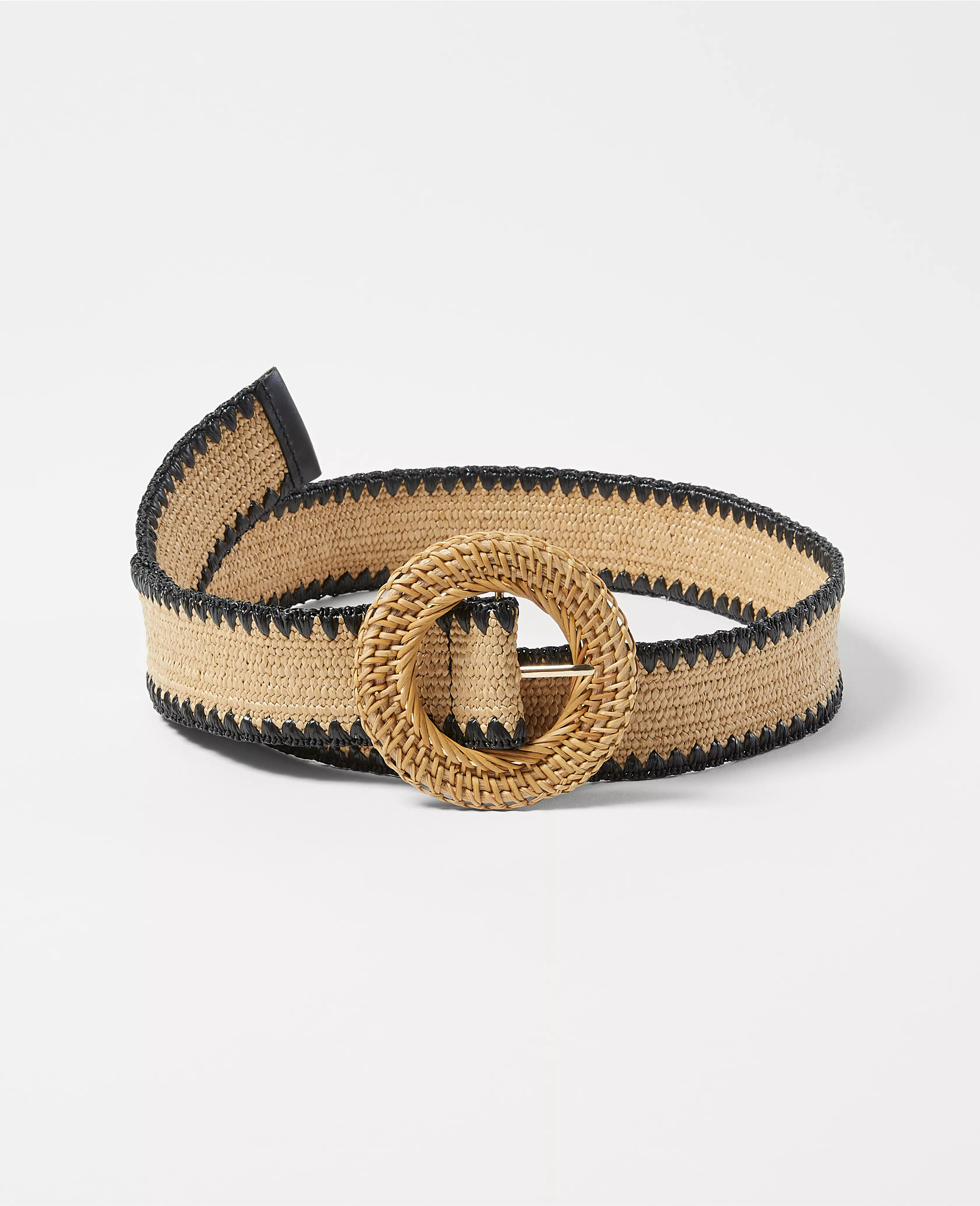 Raffia Wide Waist Belt | Ann Taylor (US)