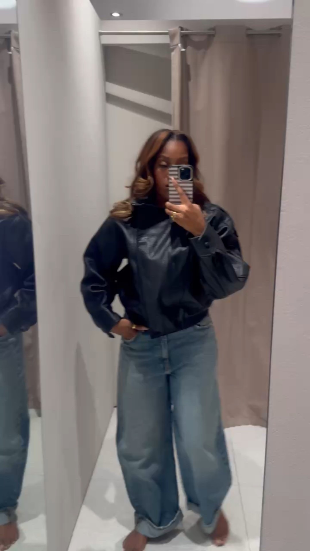 Everybody’s Favorite Zara Leather Bomber Jacket!

#LTKgrwm #LTKootd #LTKTall