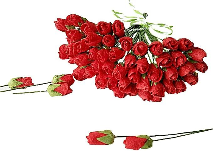 NAVA CHIANGMAI Mini Rose Bud Mulberry Flower Paper, Wedding Flowers, Wedding Decoration Artificia... | Amazon (US)