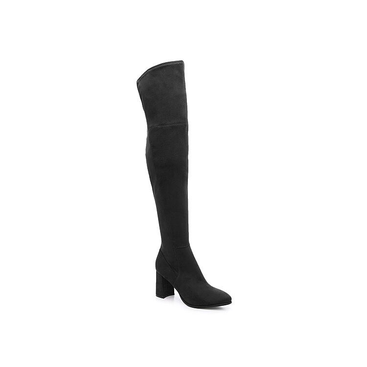 Marc Fisher Darton Over The Knee Boot - Women's - Black - Block | DSW