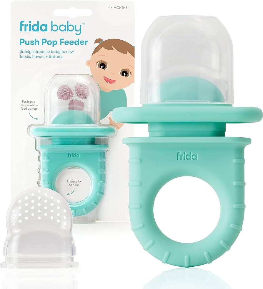 Frida Baby Push Pop Feeder, Baby Fruit Feeder, Baby Fruit Food Feeder to Safely Introduce New Foo... | Amazon (US)
