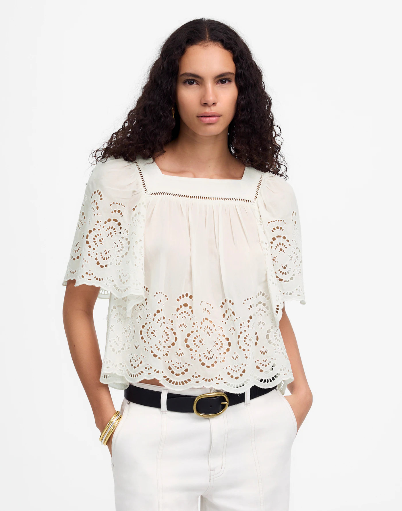 Flutter-Sleeve Top | Madewell | Madewell