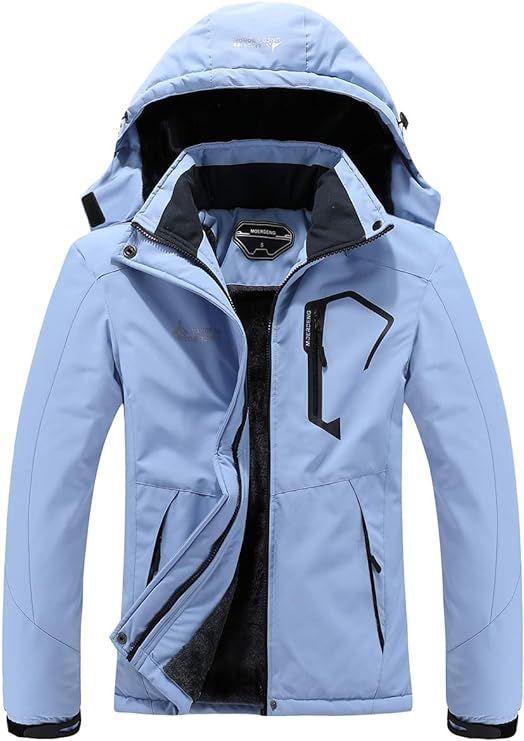MOERDENG Women's Waterproof Ski Jacket Warm Winter Snow Coat Mountain Windbreaker Hooded Raincoat... | Amazon (US)