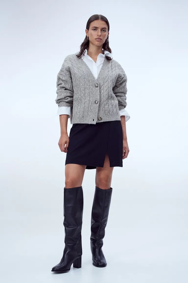 Short Cable-knit Cardigan | H&M (US + CA)