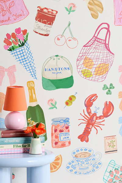 UO Home Seaside Weekend Removable Wallpaper | Urban Outfitters (US and RoW)