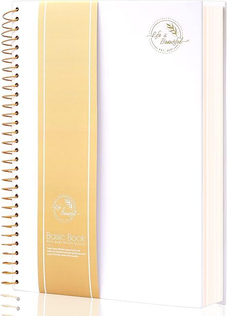 Hardcover Spiral Notebook 150 Sheets 3 Subject Large College Ruled Notebook for Office Meeting No... | Amazon (US)