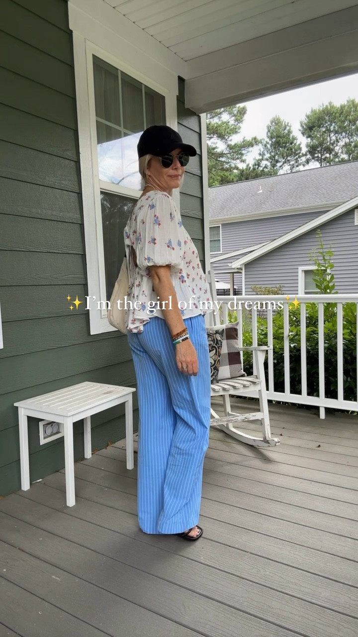 Gauzy Top & Flowy Bottoms 💙

#LTKOver40 #LTKSeasonal #LTKStyleTip