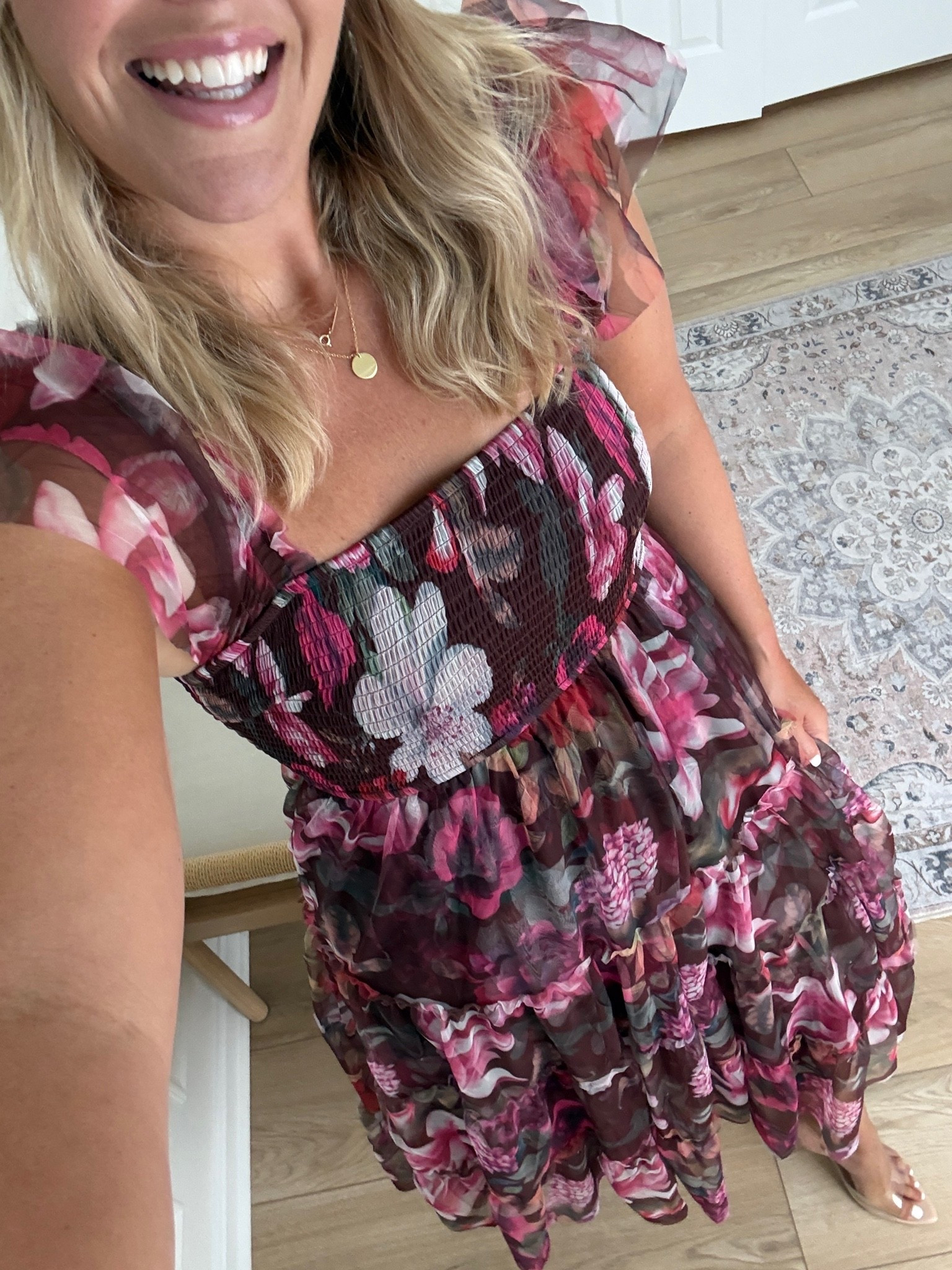Love a fall floral dress! Wearing a med!

#LTKSeasonal #LTKMidsize