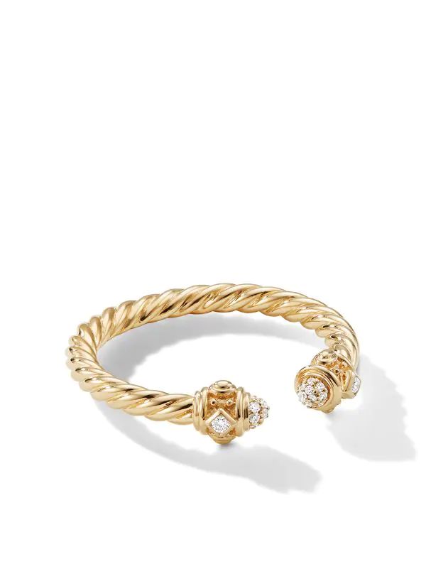 18kt yellow gold 2.3mm Renaissance diamond ring | Farfetch (UK)