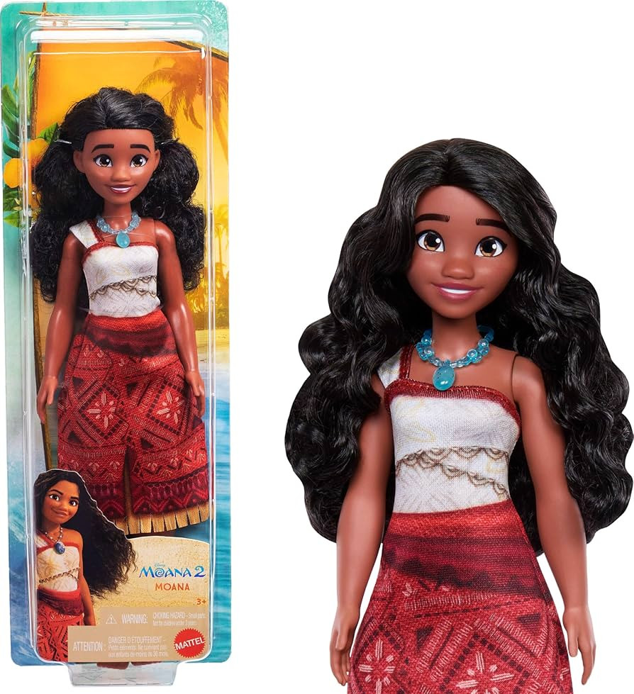 Mattel Disney Moana 2 Moana Fashion Doll with 2 Accessories, Removable Outfit with Necklace & Ank... | Amazon (US)