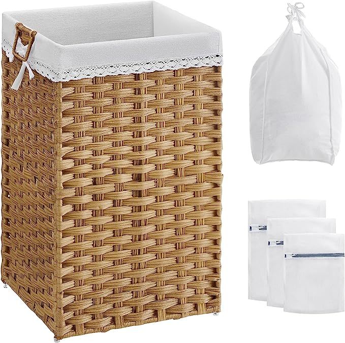 SONGMICS Laundry Basket, Laundry Hamper with 2 Removable Liner Bags & 3 Mesh Laundry Bags, 70L St... | Amazon (US)