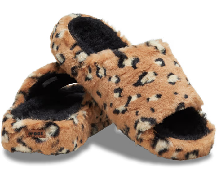 Classic Leopard Fur Slide | Crocs (US)