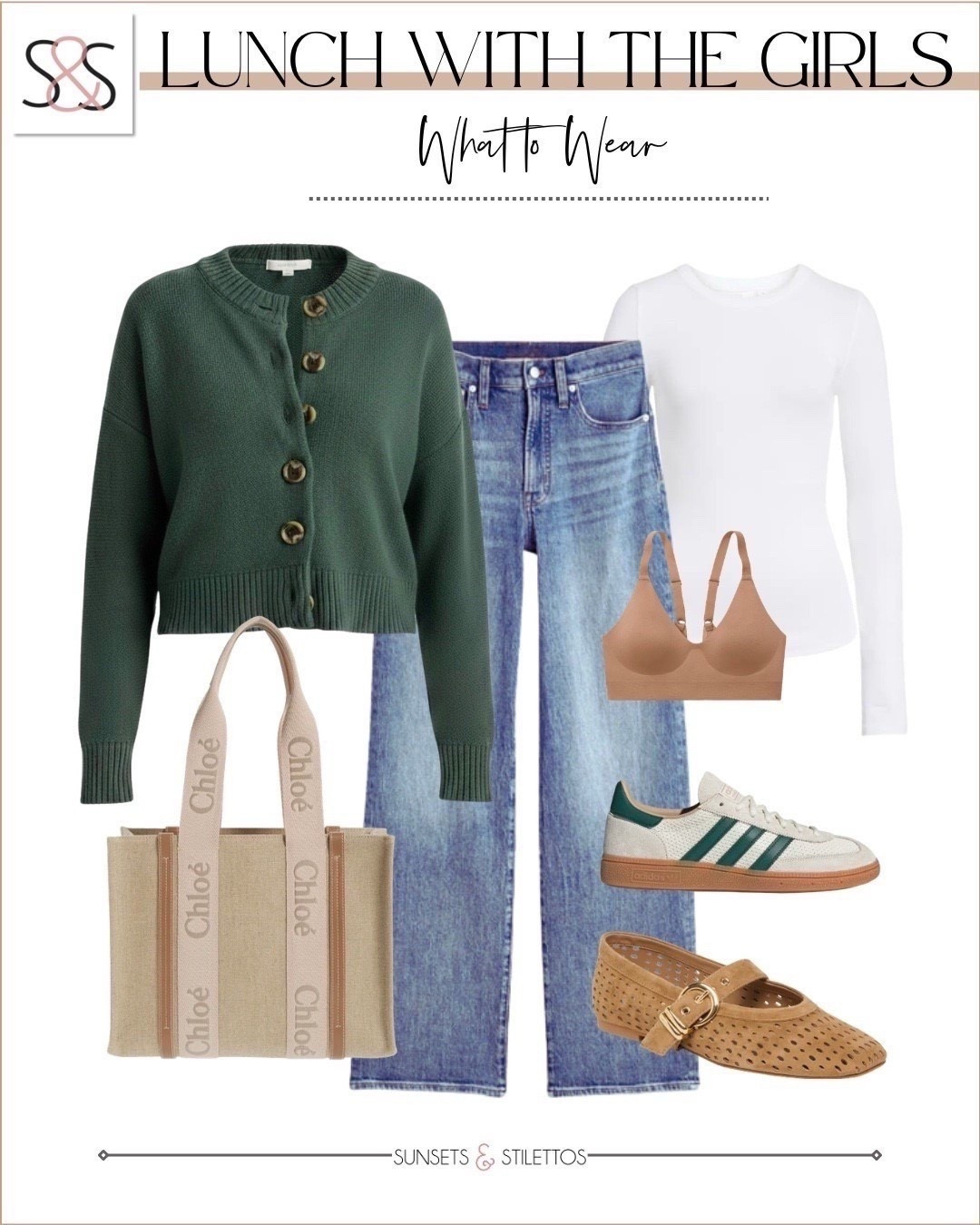 Restocked! Green cardigans and straight leg jeans are my go to for an easy lunch look. Add sneakers for walking around town or flats to dress it up just a bit.

lunch outfit ideas, casual spring outfit, green cardigan outfit, straight leg jeans, sneakers and flats outfit, everyday chic style, neutral layering pieces, what to wear to lunch

#LTKSeasonal #LTKOver40 #LTKgrwm