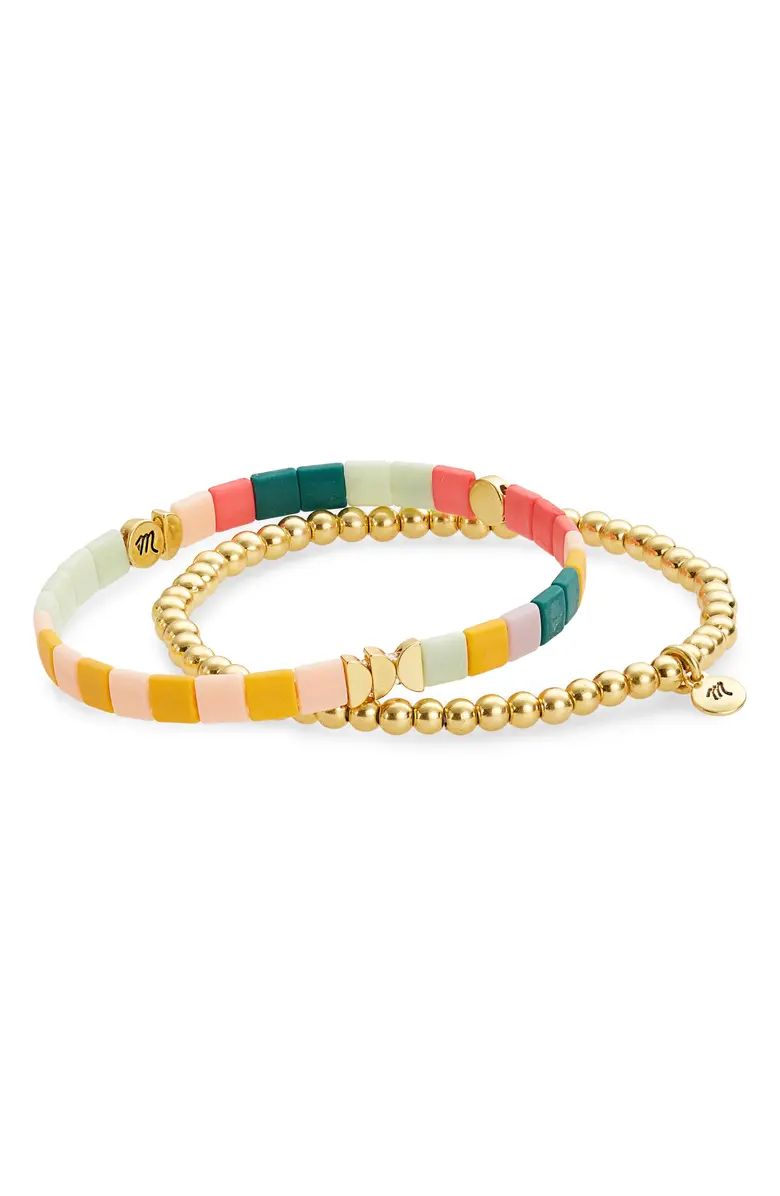 Two-Pack Colorblock Stretch Bracelets | Nordstrom