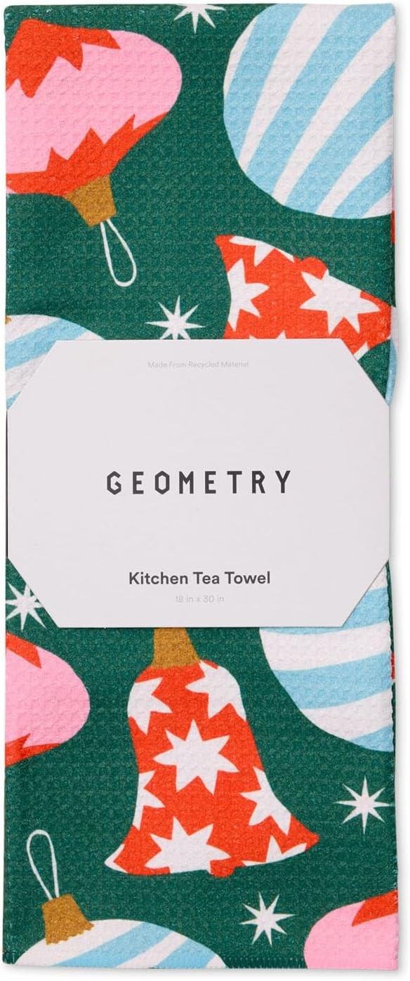 GEOMETRY Christmas Kitchen Towels - Quick Dry Microfiber Cloth Dish Towels for Kitchen Drying - P... | Amazon (US)
