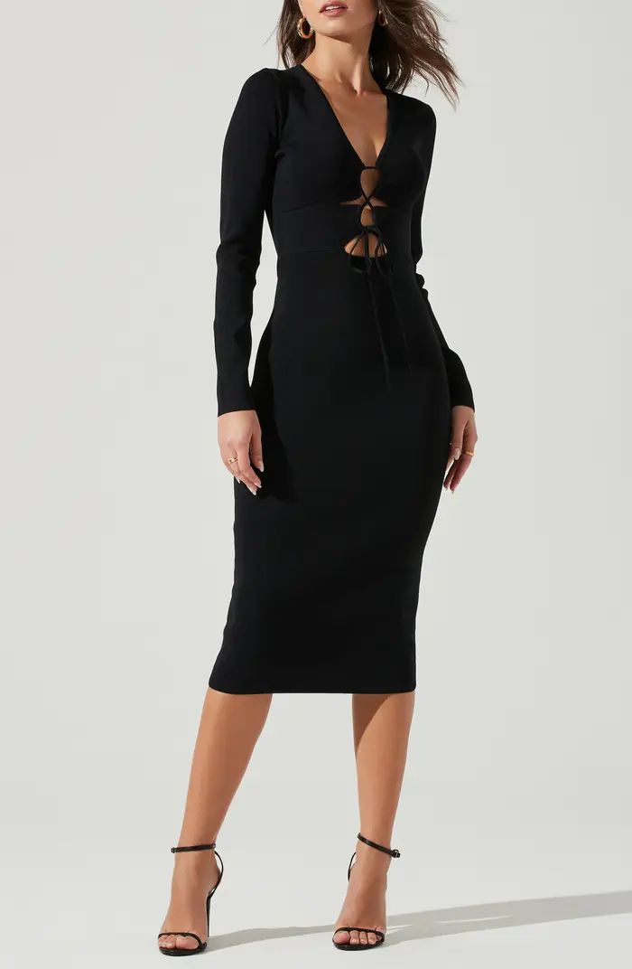 Jovie Cutout Long Sleeve Body-Con Dress | Nordstrom