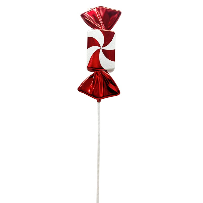 Metallic Peppermint Candy Pick, 28" | At Home
