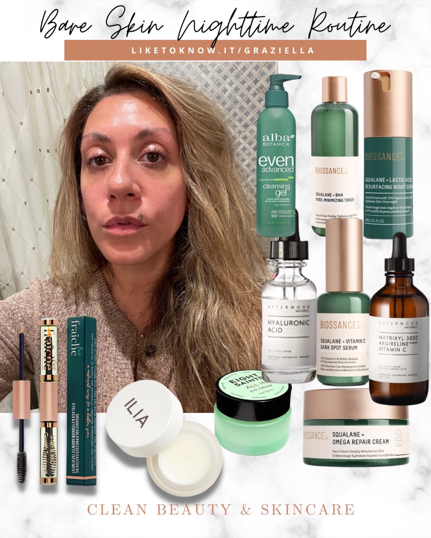 Healthy skin is the best makeup! I’m working on my zero makeup look and here it is! These are the holy Grail of CLEAN & EFFECTIVE BEAUTY products in my latest skin care routine. They’re ant-aging, plumping and damage reversing 🙌🏼I’m pictured with nothing but these products, sans makeup or filters #ltkcleanbeauty 

#LTKbeauty