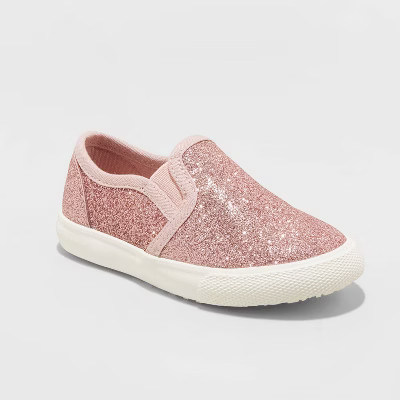 Toddler Girls' Madigan Slip-On Glitter Apparel Sneakers - Cat & Jack™ | Target