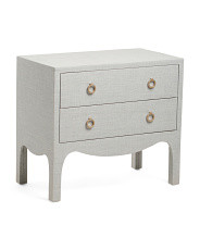 2 Drawer Linen Wrapped Side Table | Marshalls