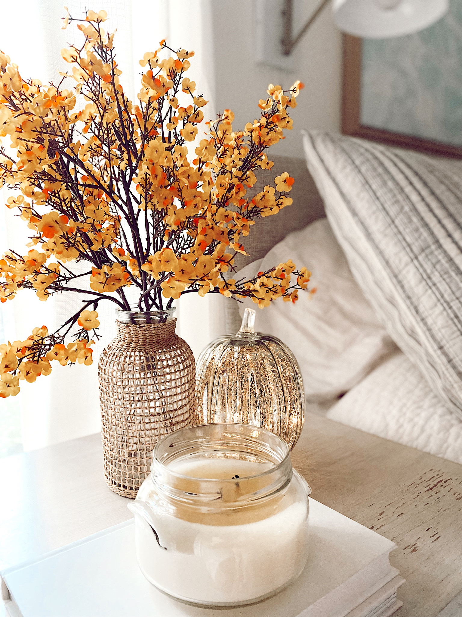 Fall decor // Home decor // Bedside table // Nightstand decor // Fall farmhouse 

#LTKhome #LTKstyletip #LTKSeasonal