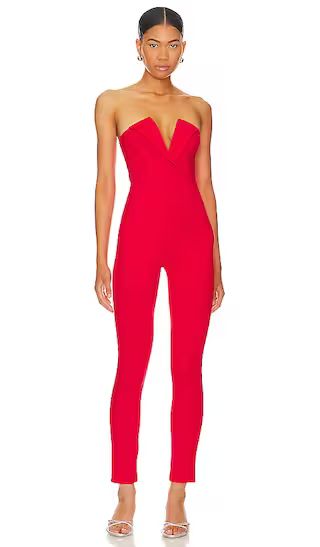 Madi Strapless Jumpsuit in Red | Revolve Clothing (Global)