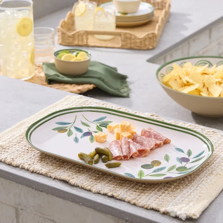 Better Homes and Gardens Bamboo Melamine Olive Serve Tray | Walmart (US)