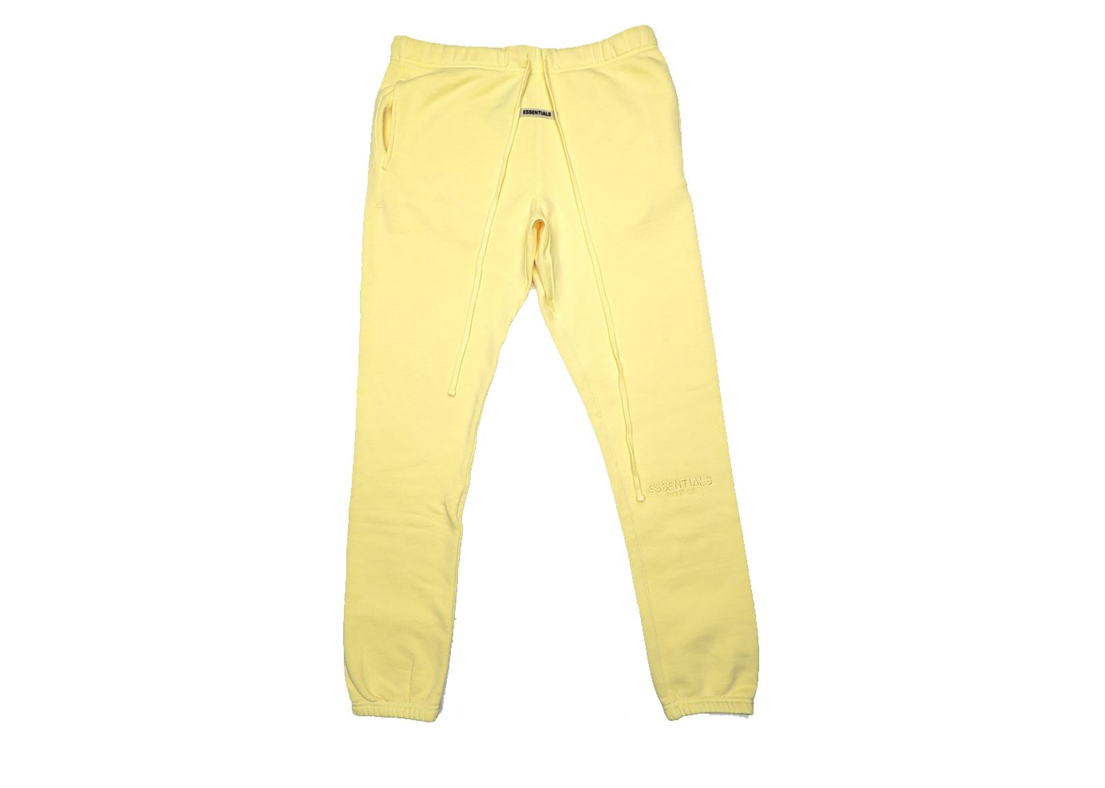 Fear of God Essentials Lemonade Sweatpants Yellow | StockX