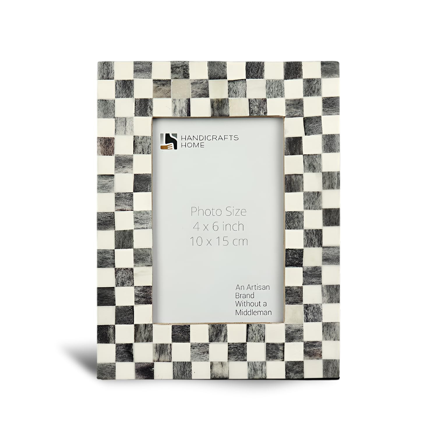 Handicrafts Home Checked Pattern Picture Photo Frame Handmade Naturals Bone Frames For Photo Fram... | Amazon (US)