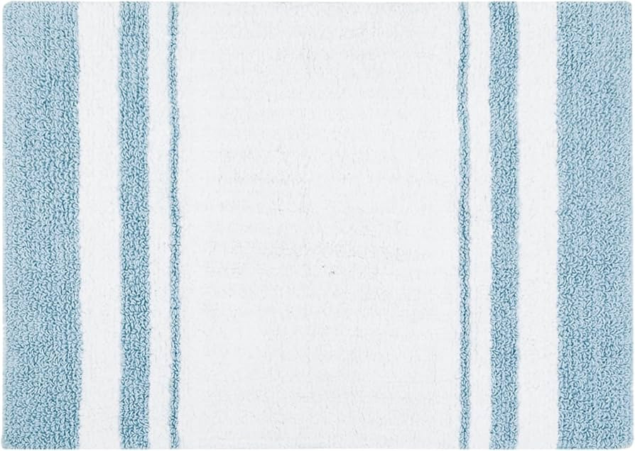 Madison Park Reversible Spa Rug 100%-Cotton Striped Ultra Soft Water Fast Bath Non-Slip Absorbent... | Amazon (US)