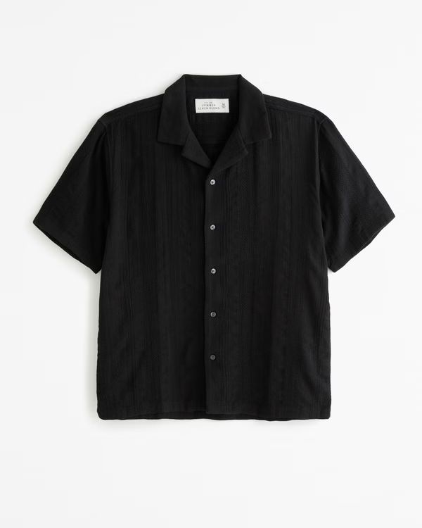 Camp Collar Summer Linen-Blend Shirt | Abercrombie & Fitch (US)