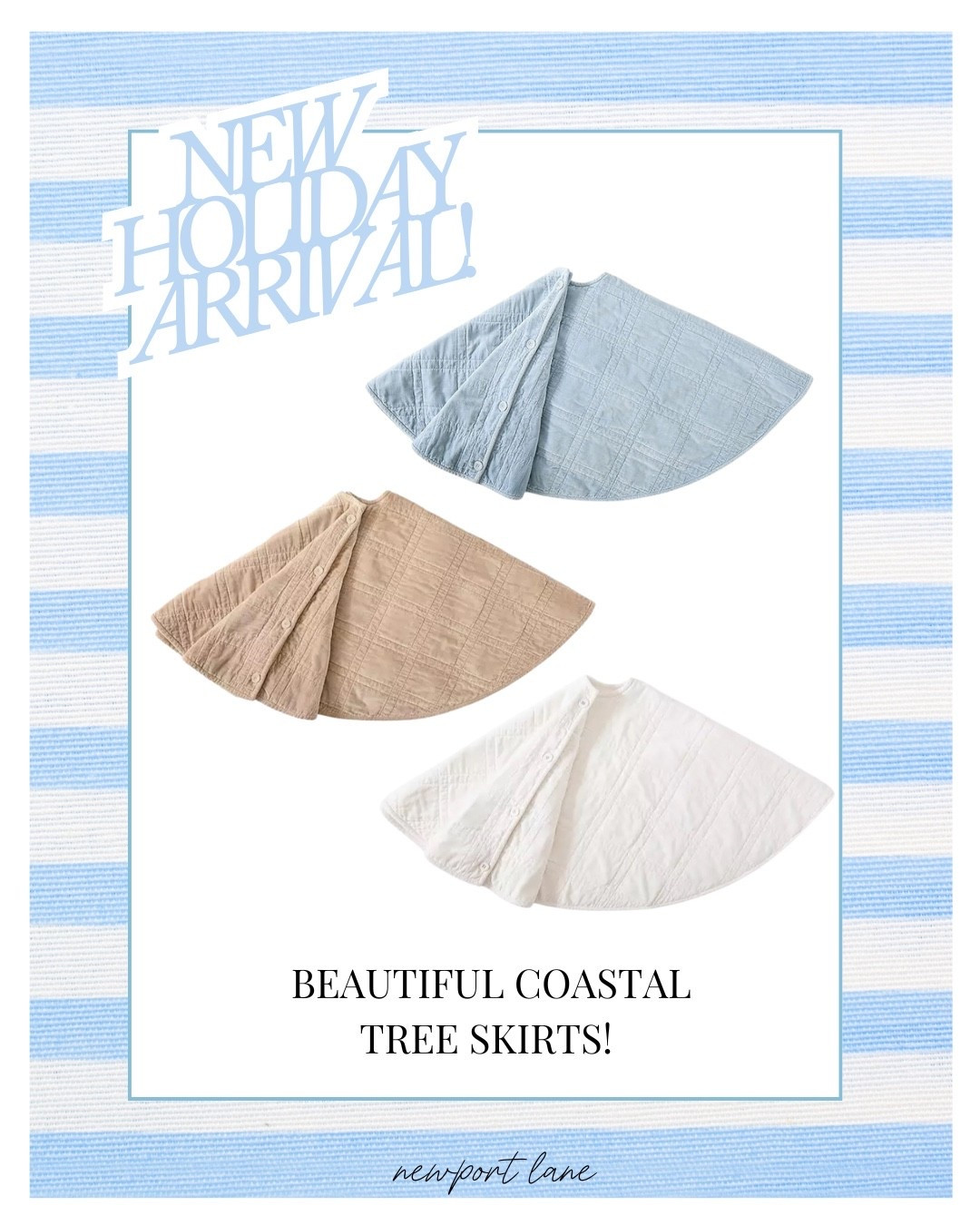 Say hello to sophisticated holiday charm! These coastal tree skirts are available in various colors to fit your style!

christmas decor, holiday finds, home decor, interior style, christmas tree finds, coastal vibes, beach home, affordable finds

#LTKFindsUnder50 #LTKSeasonal #LTKHome