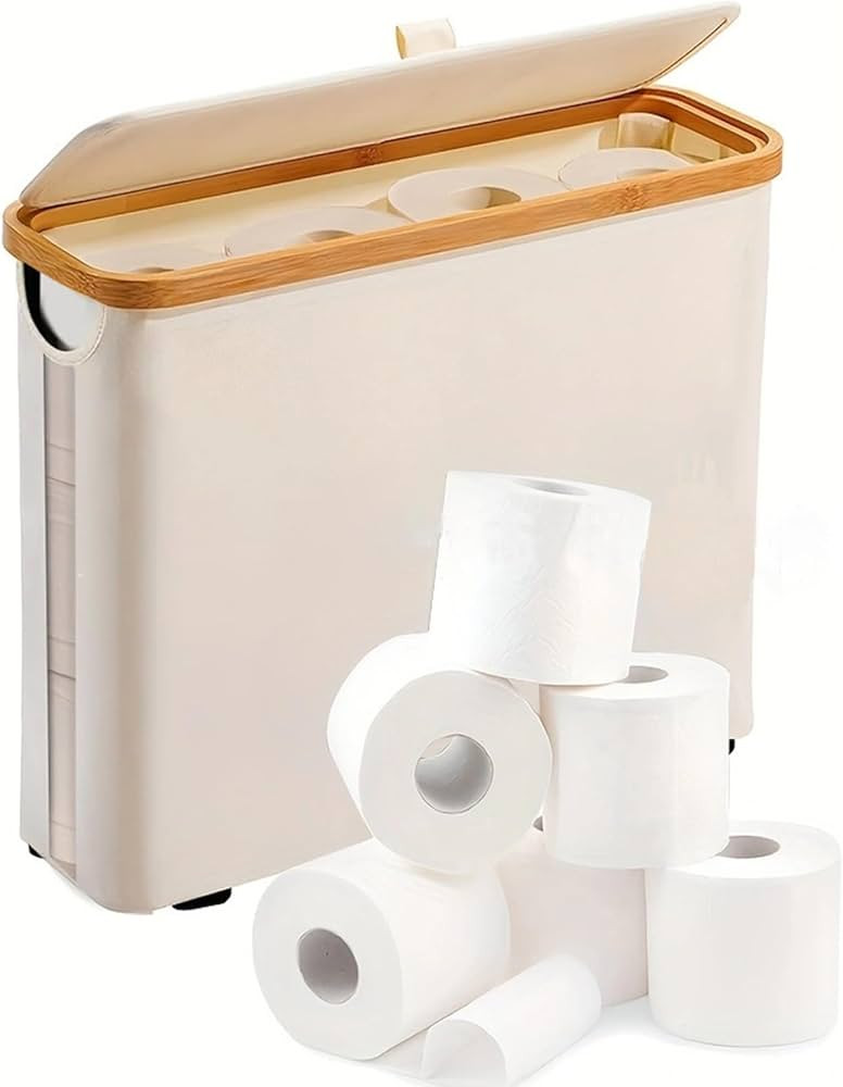 Tisovixo Toilet Paper Storage Basket with Lid,The Ultimate Bathroom Organizer, Toilet Paper Holde... | Amazon (CA)