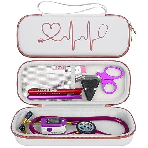BOVKE Stethoscope Case Bag for 3M Littmann Classic III, Lightweight II S.E, Cardiology IV, MDF Ac... | Amazon (US)