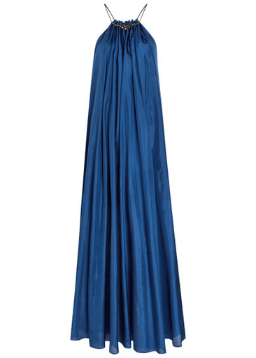 Aster gathered silk maxi dress | Harvey Nichols