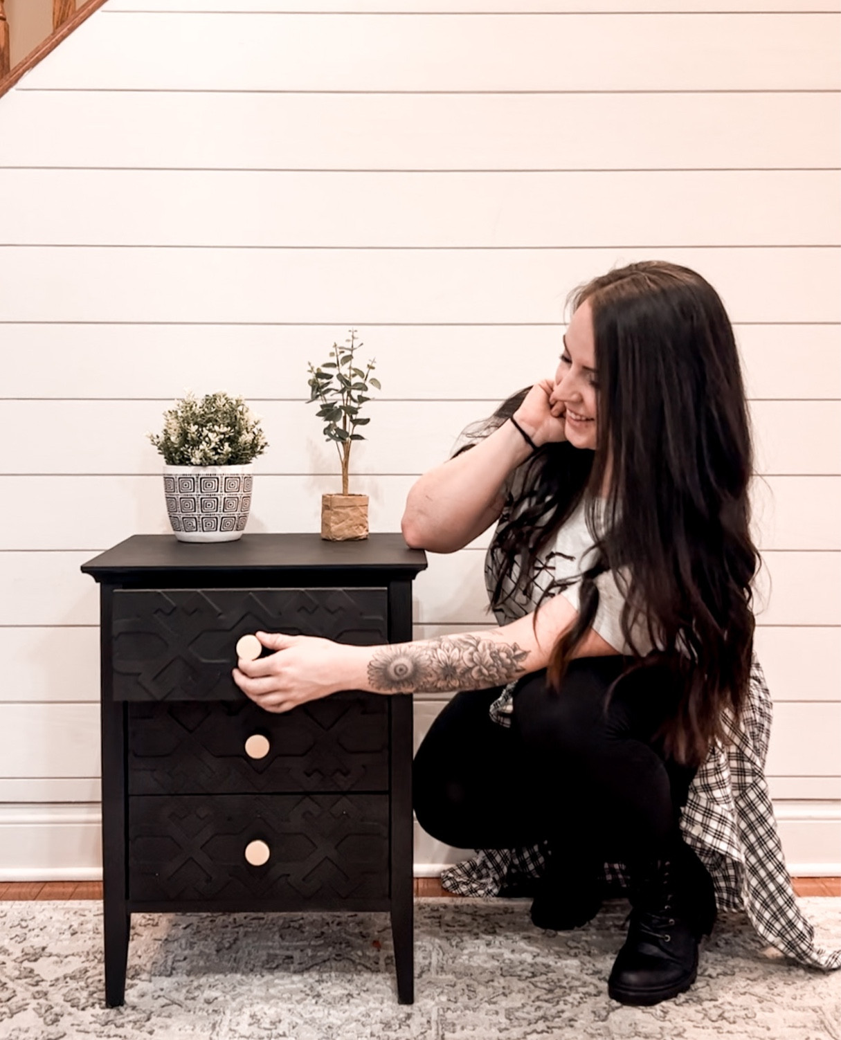 Furniture makeover ! I didn’t know painting could be so fun. This black nightstand is just what my bedroom needed !

#LTKFind #LTKunder50 #LTKhome