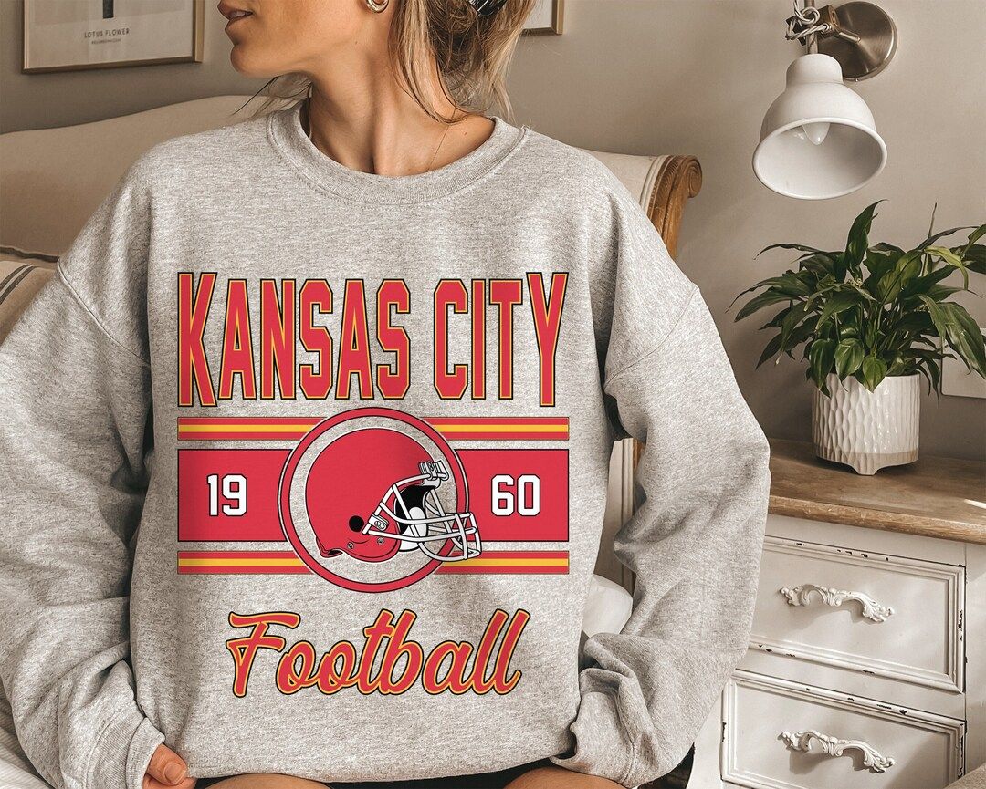 Kansas City Football Crewneck Sweatshirt Vintage Kansas City - Etsy | Etsy (US)